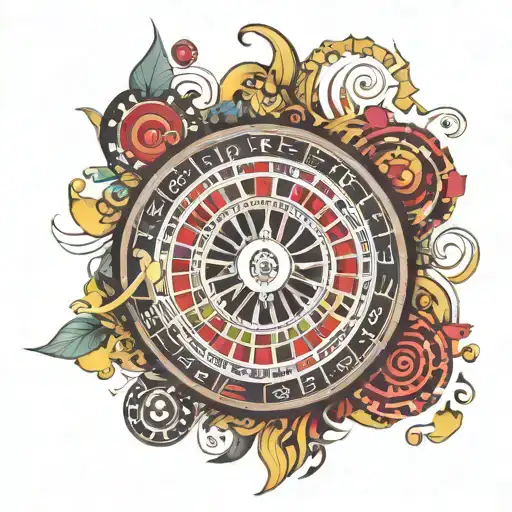 A Roulette With Hidden Symbols Representing Luck