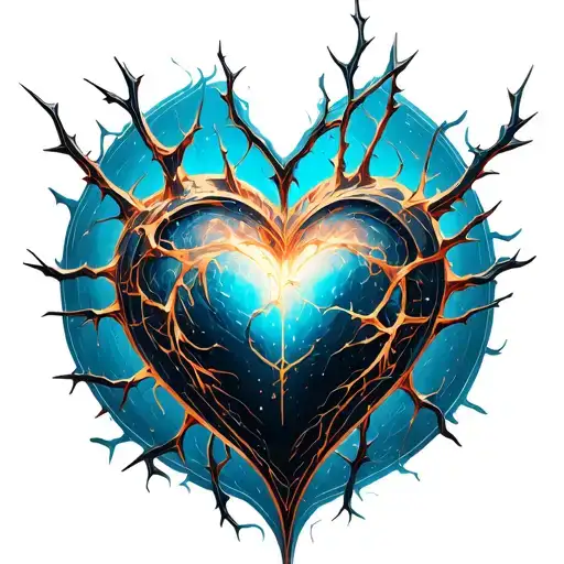 Cyber Sigil Heart And Thorns