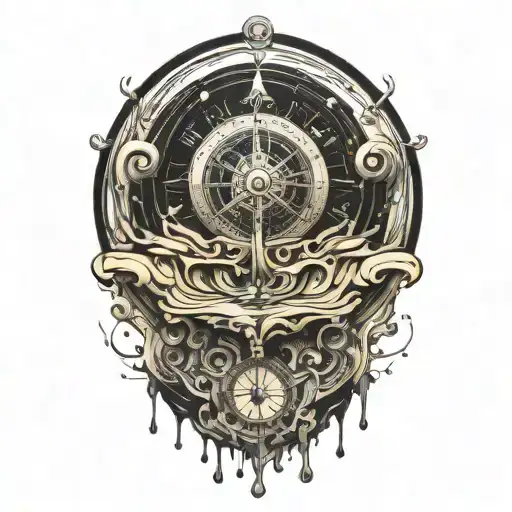 Dali Style Melting Compass