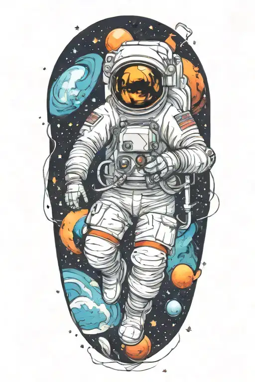 Astronaut Floating In Space