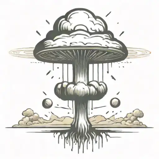 An Abstract Nuclear Explosion Mushroom Cloud