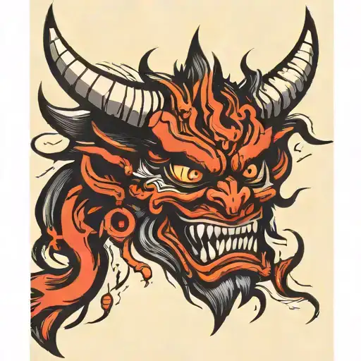 Scary Oni Mask