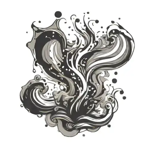 Draw Me Elements Of Water Black And White Version