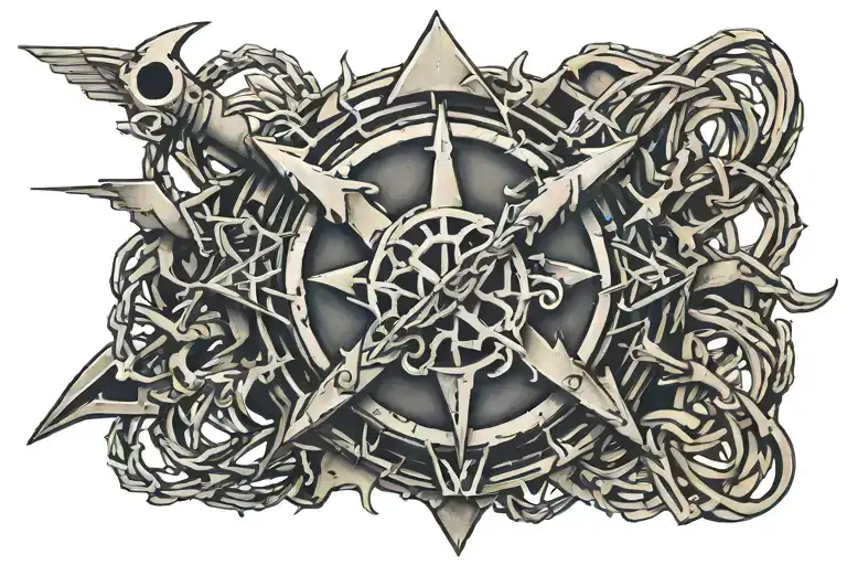 Army Badge Of The Inquisition Warhammer 40000 And Barbed Wire And