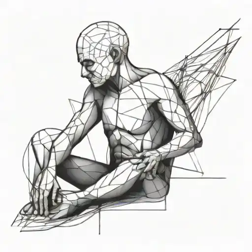 Simple Abstract Human Art Using Black Lines Depicting The Interfacing Between Therapist And Client