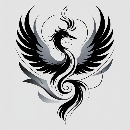 Sacred Phoenix’s Path Tattoo idea