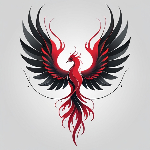 Crimson Wings of the Silent Phoenix Tattoo idea