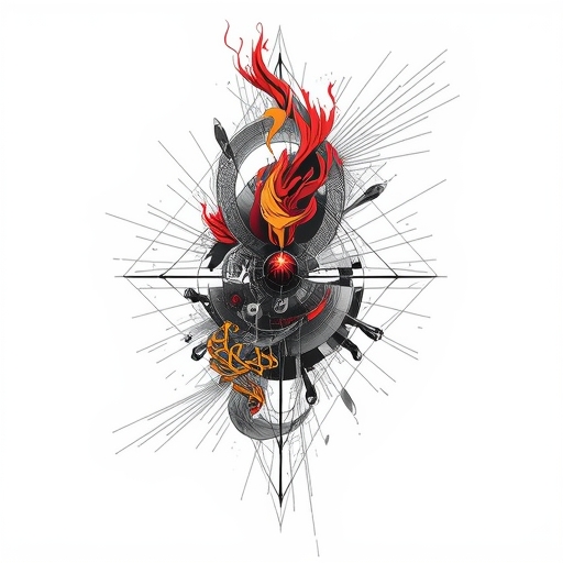 Crimson Flame’s Path of Destiny Tattoo idea