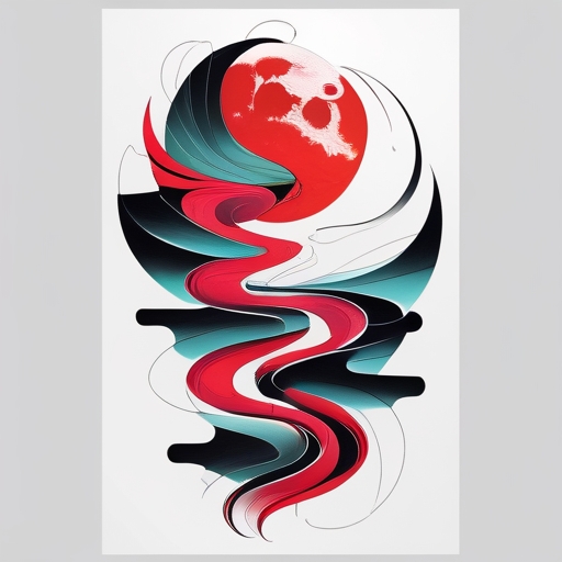 Crimson Path of the Eternal Moon Tattoo idea