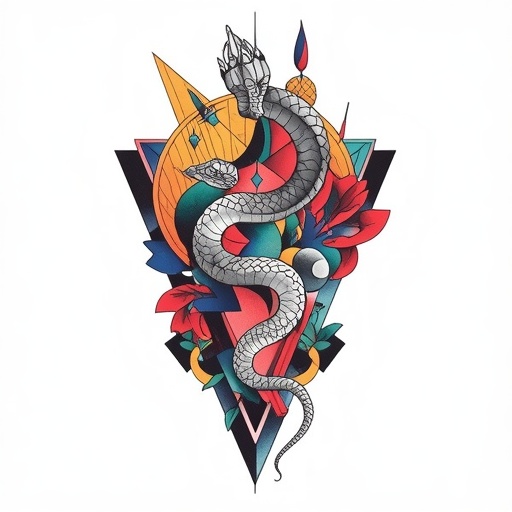 Silver Serpent’s Embrace of Hope Tattoo idea
