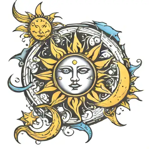 Sun And Moon And Stars