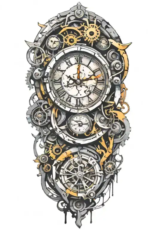 Grafitti Clock With Mechanism