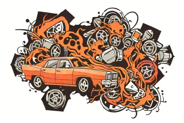 Car Accident Scene Serving