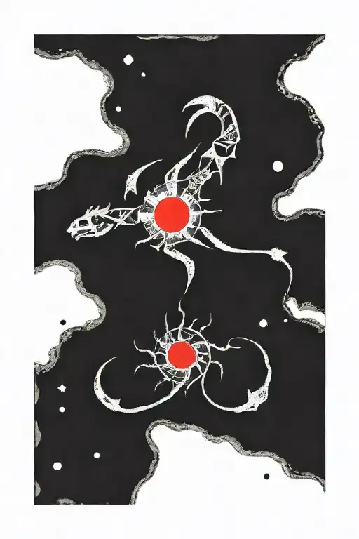 Scorpio And Pisces Zodiac Sign Tattoo With Virgo Constellation