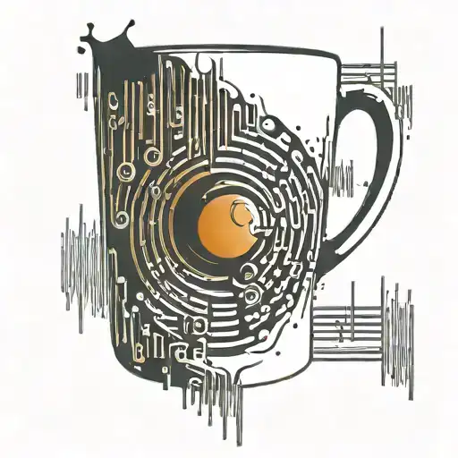 Coffee Cup With Binary Code