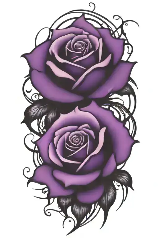 Roses Purple Black