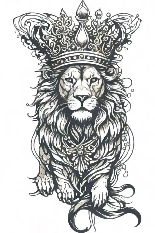 Lion Wearing A Crown