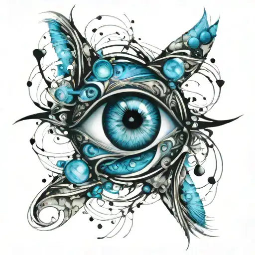 Infinity Space Wrapped Around Blue Eye