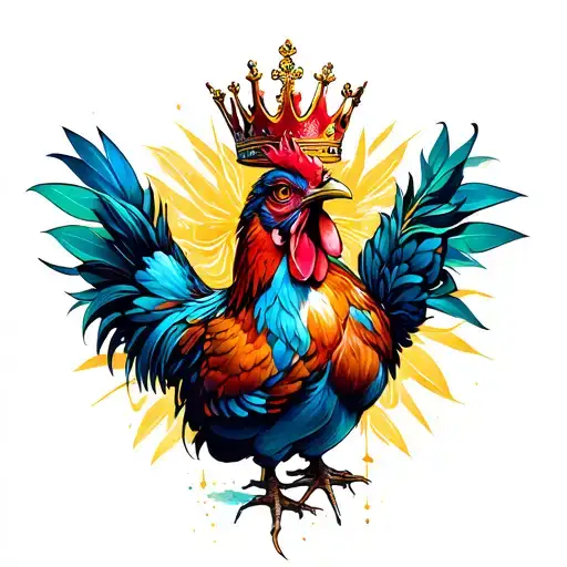 Philippine Chicken As Queen With Crown