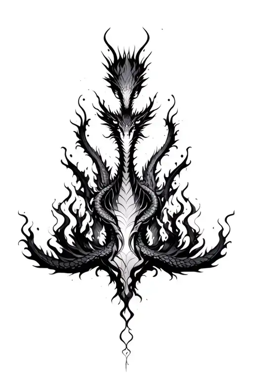 Dragon Emerging Victoriously From The Ashes