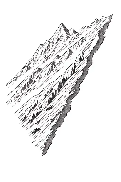 Climber On Mountains Across