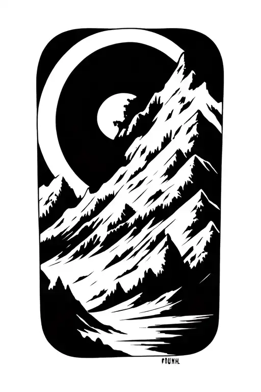 Climber On Mountain Scene