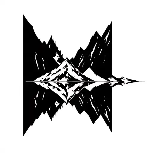 Abstract Geometric Mountain Range