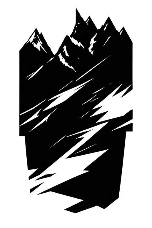 Abstract Geometric Mountain Range