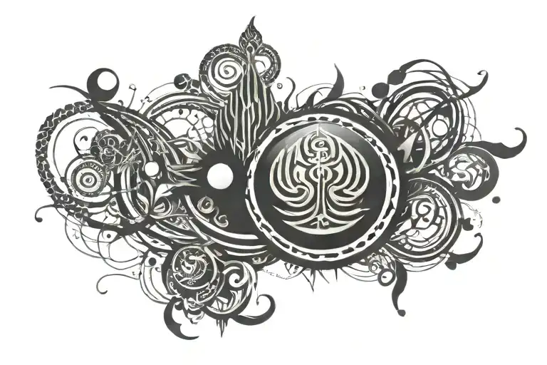 Nine Planet With Lord Shiva Trident