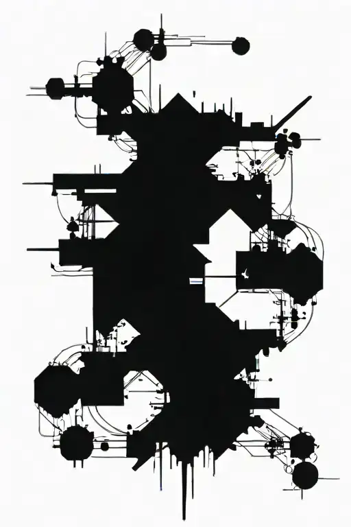 Create A Geometric Tattoo Design Inspired By Isaac Asimov's 'Foundation' Series