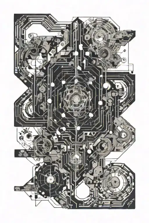 Create A Geometric Tattoo Design Inspired By Isaac Asimov's 'Foundation' Series