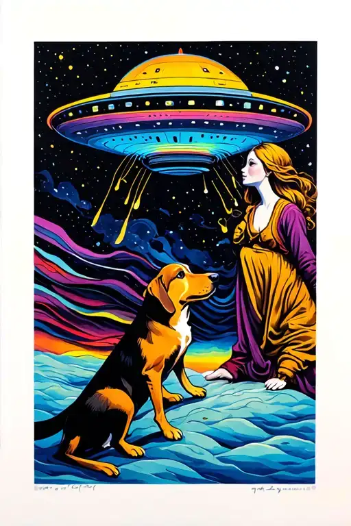 Woman And Dog Pulled Into A Ufo