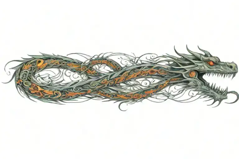 Long Slender Serpentine Dragon