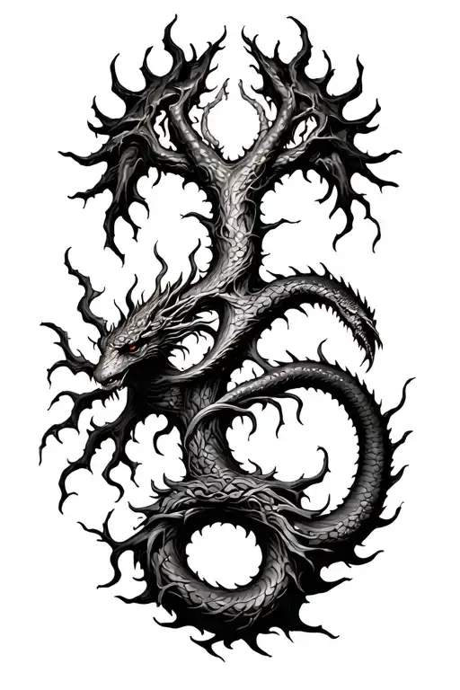 Yggdrasil With Jormungandr