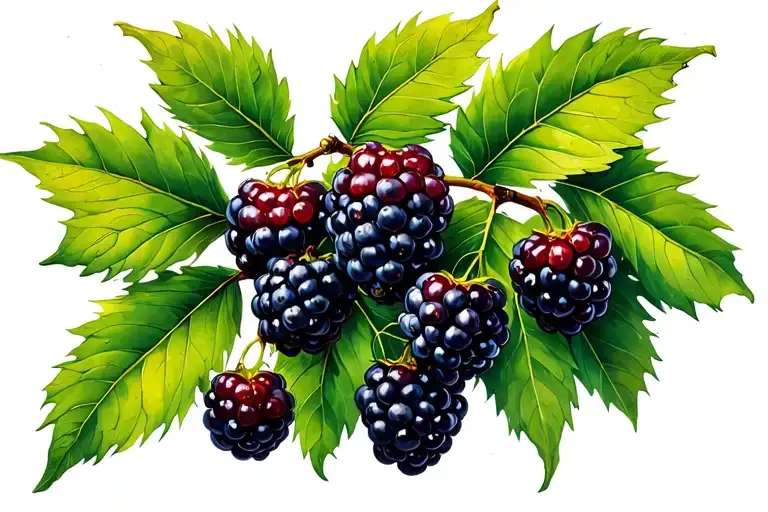 Blackberry Fruit Tree Branch Growing