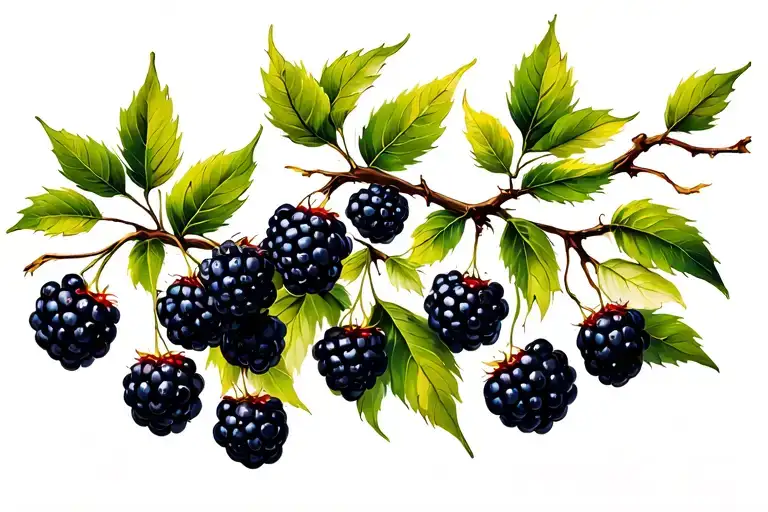 Blackberry Fruit Tree Branch