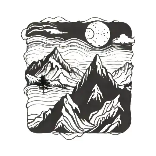 Mountain Range Silhouette