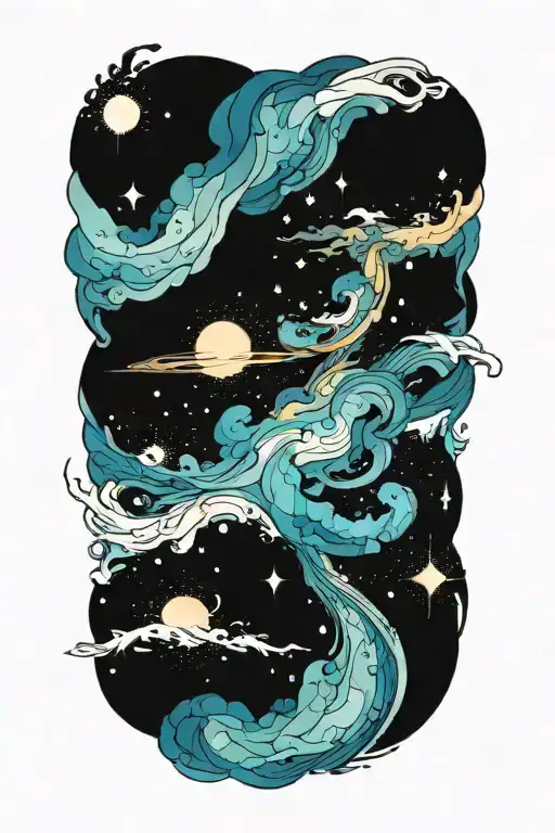 Heaven Opening Her Coat To Reveal Hidden Galaxies