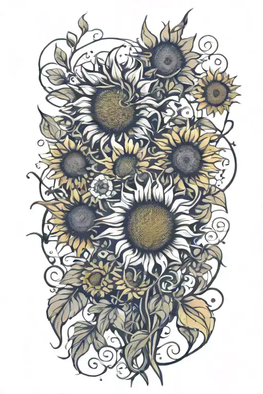 Field Of Sunflowers Blooming