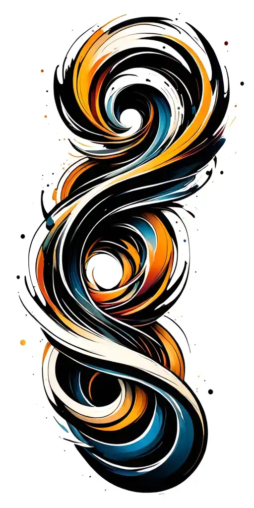 Spiral Merging Together To Form Holding