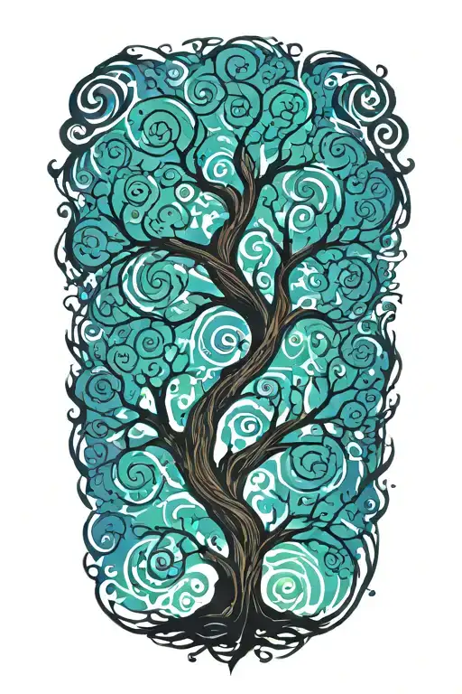 Thunderstorms And Blizzards Swirling Around The Tree Of Life