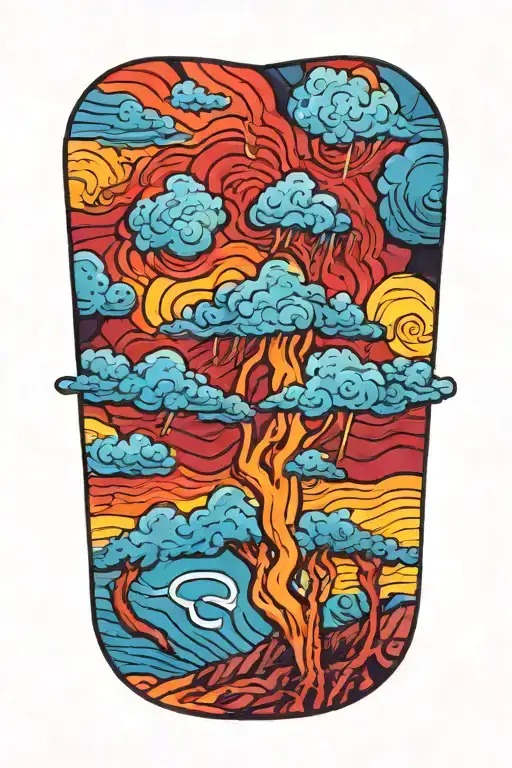 Cumulonimbus Thunderclouds With Lightning Rising Above Hills With Forest And Desert