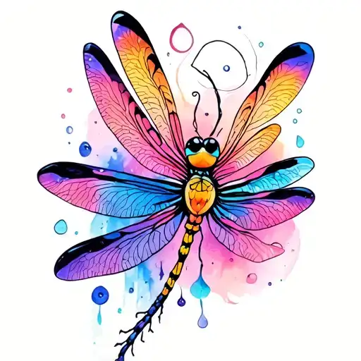 Dragonfly And A Semi Colon