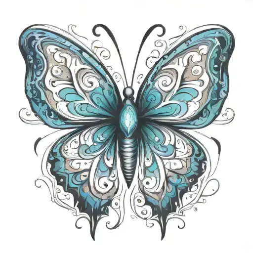 Butterfly With Wings Made Of Fire