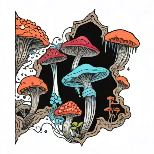 Mushroom Crystals Water Trippy