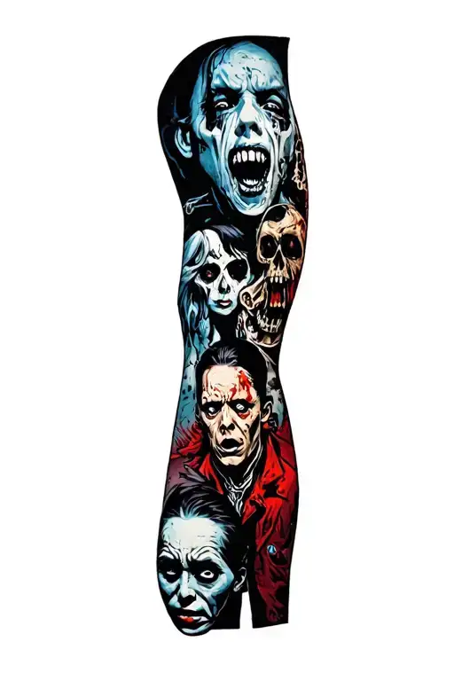 I Want A Leg Sleeve With All The Horror Movie Characters
