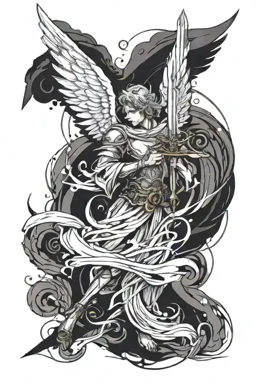 Angel Holding A Sword