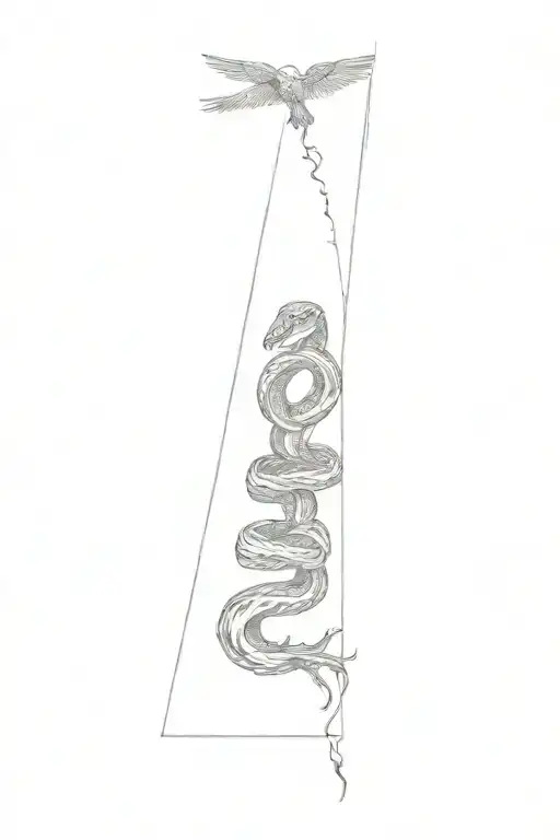 Hawk Swooping Up Snake