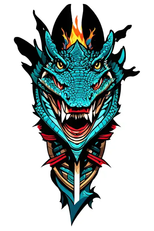 Alligator Samurai Warrior