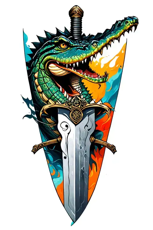 Alligator Samurai Sword
